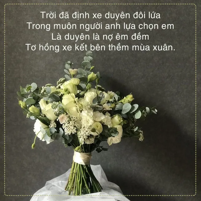 Nhân đôi niềm vui bằng những bài thơ đám cưới cho cô dâu chú rể 5