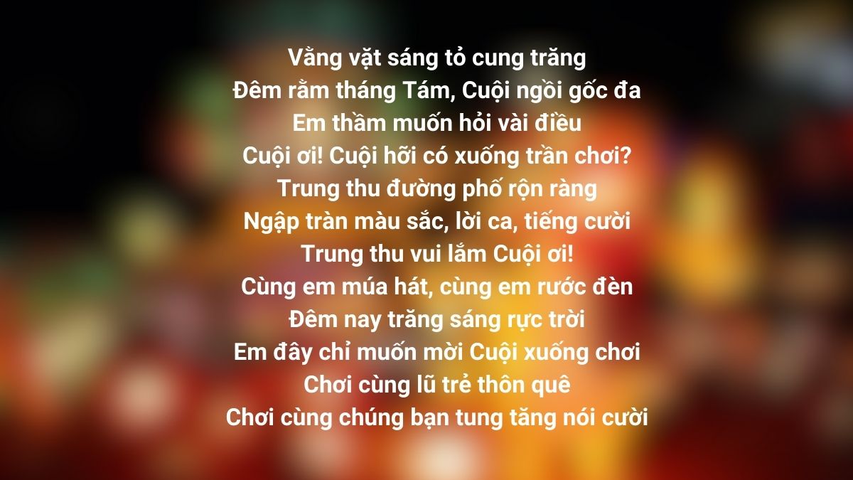 Thơ về Tết Trung thu