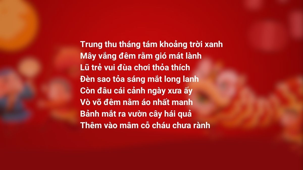 Thơ Tết Trung thu truyền thống