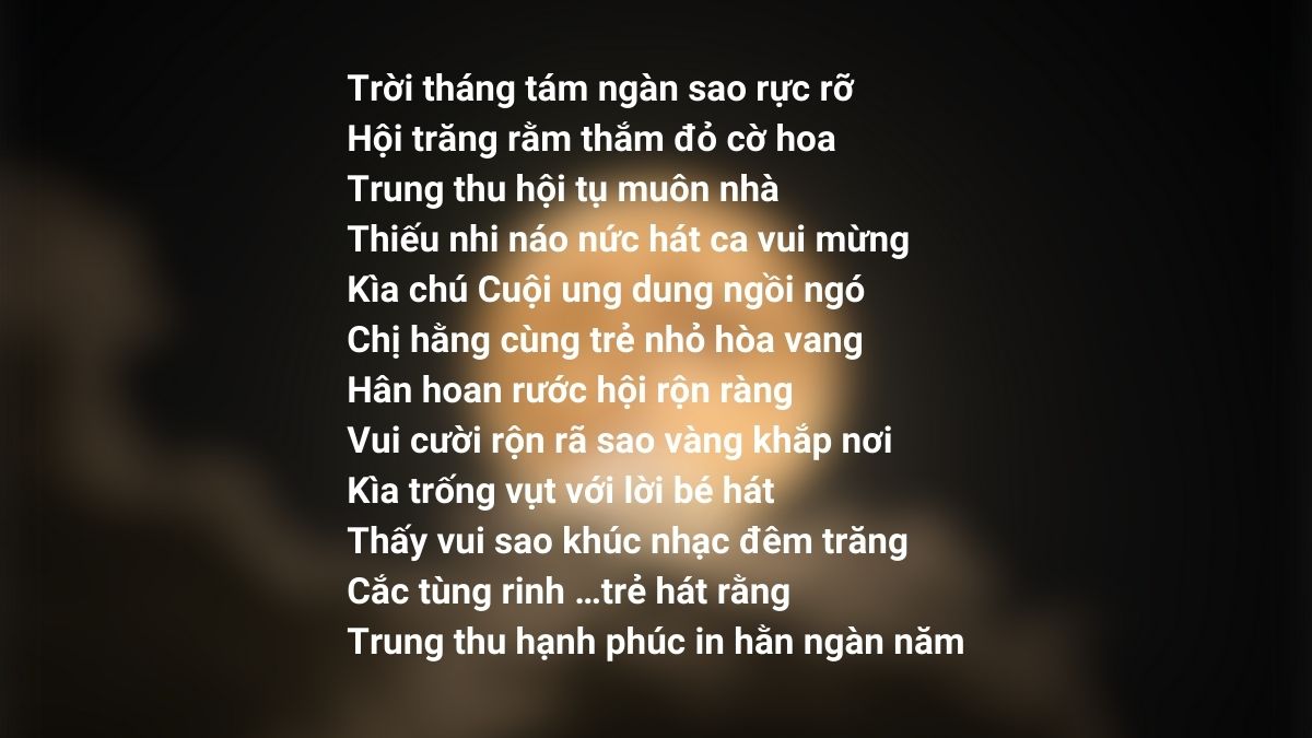 Thơ Tết Trung thu vui vẻ