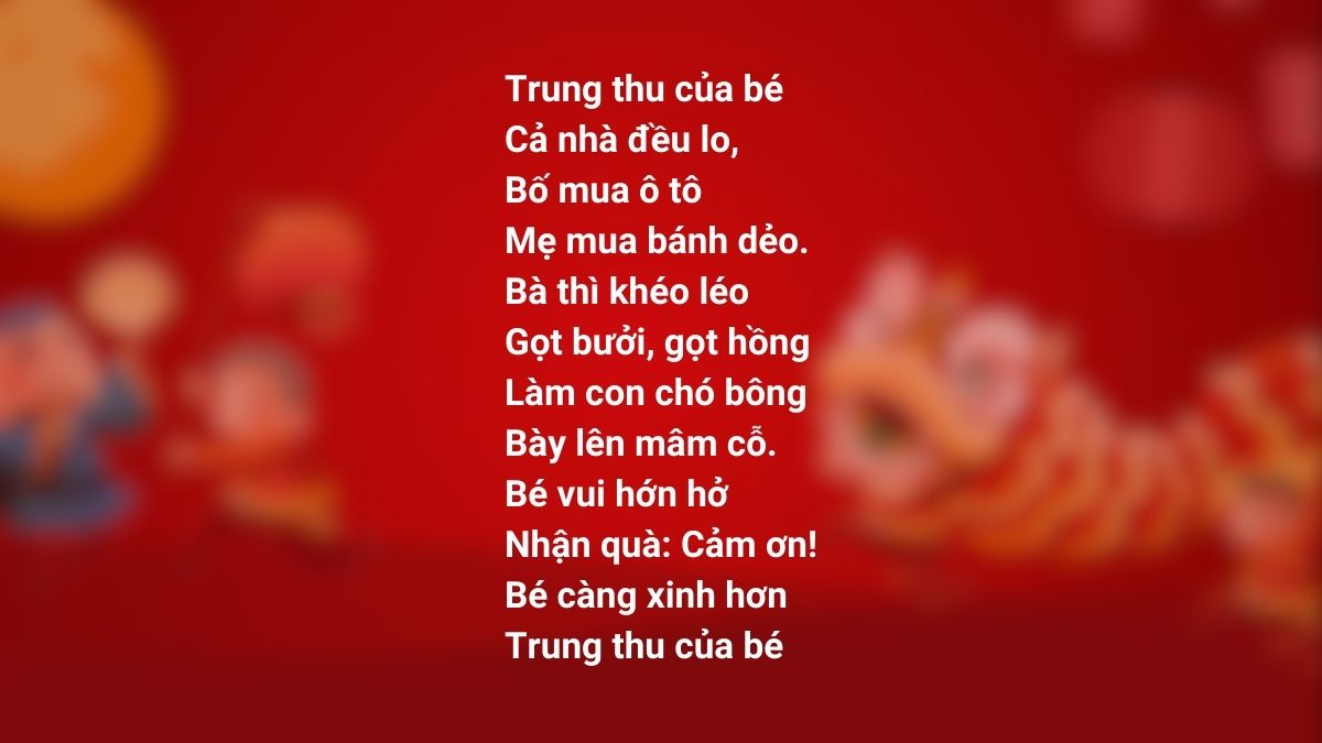 Thơ Tết Trung thu hồn nhiên