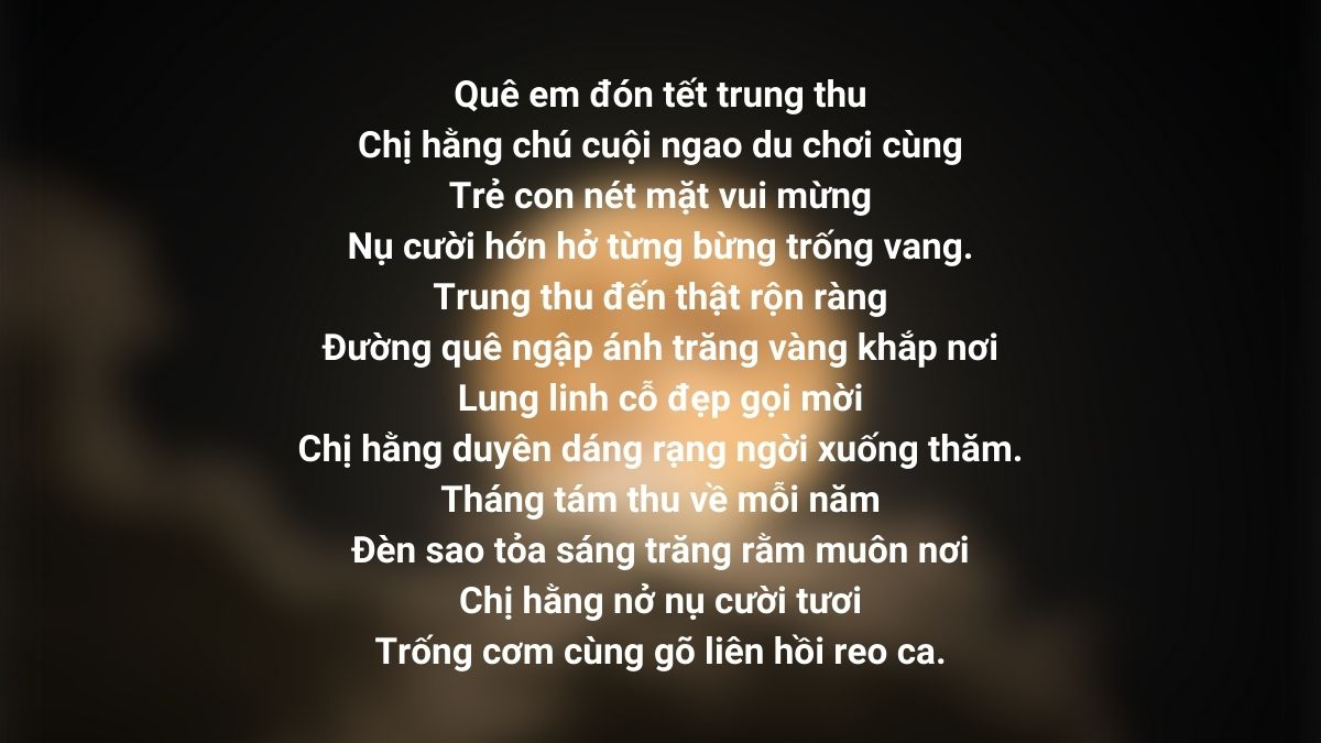 Thơ về Tết Trung thu xúc động