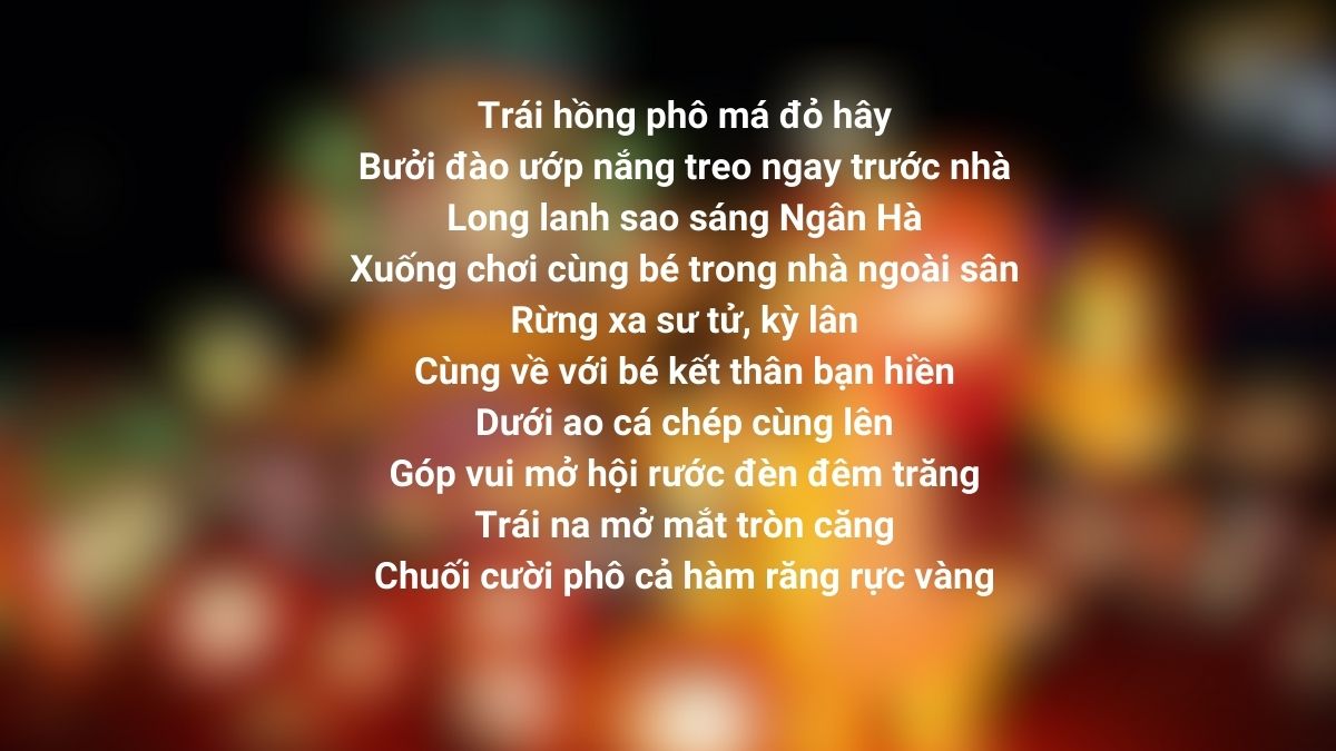 Thơ về Tết Trung thu hay