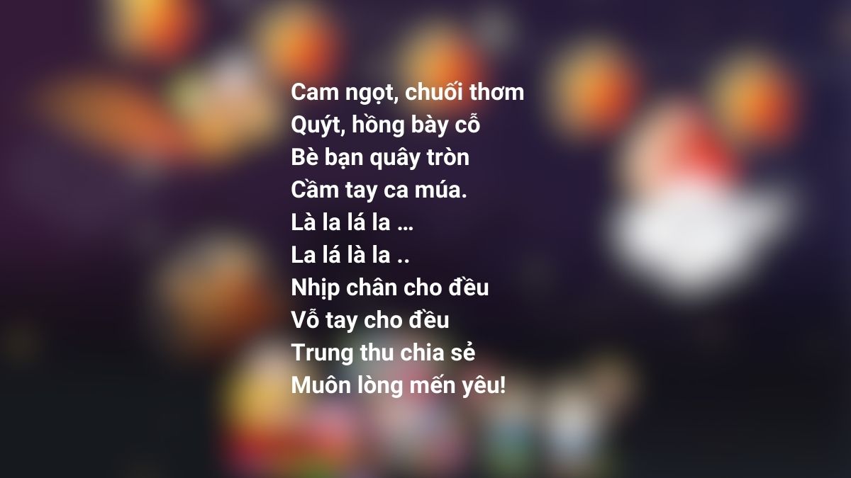 Bài thơ Tết Trung thu vui vẻ
