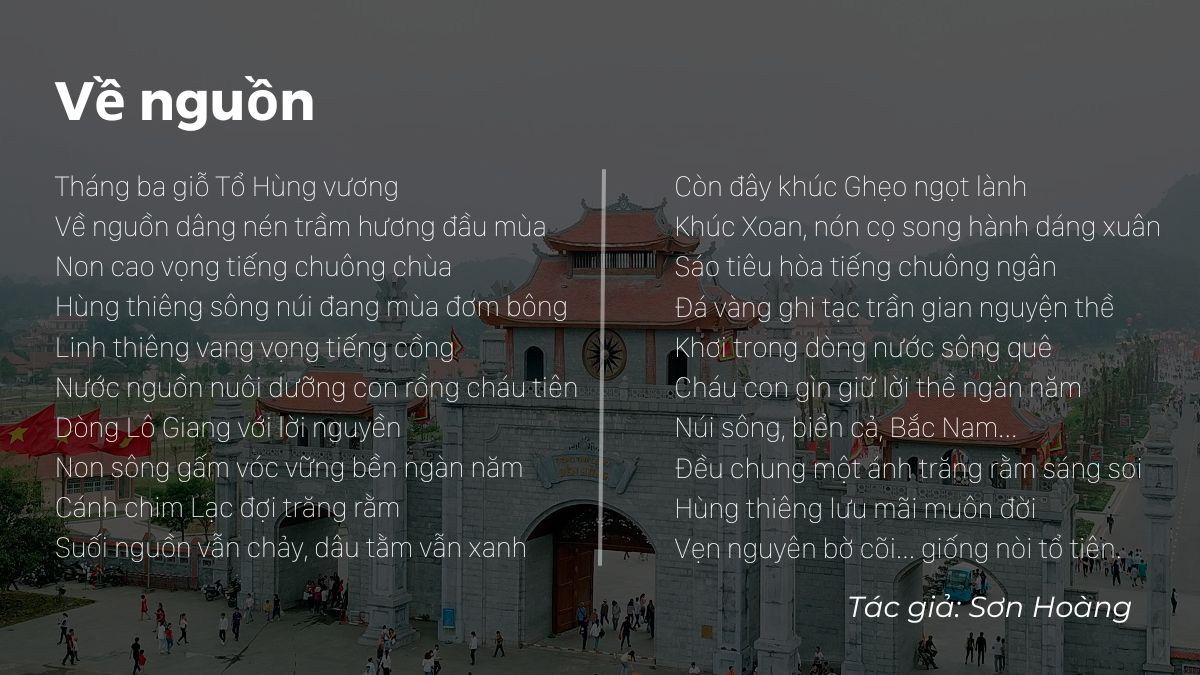 Bài thơ Về nguồn
