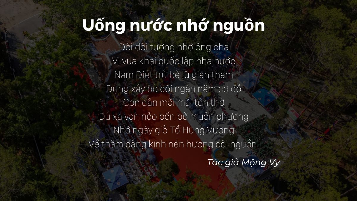 Bài thơ Uống nước nhớ nguồn