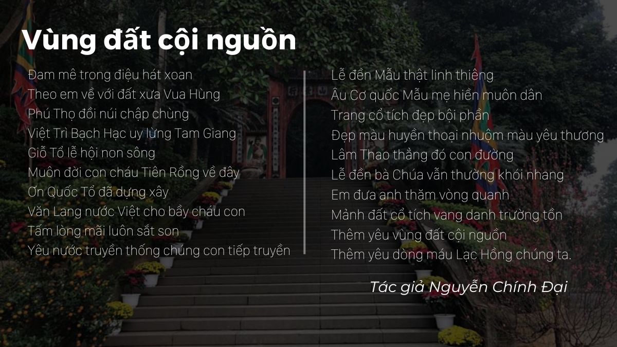 Bài thơ Vùng đất cội nguồn