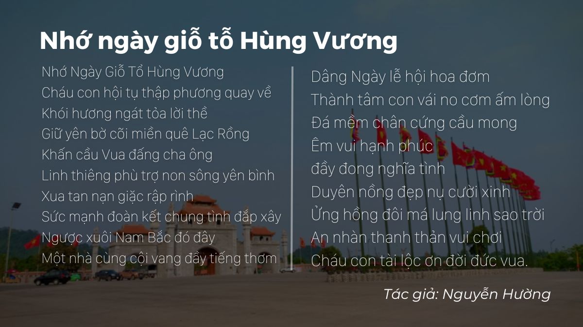 Nhớ ngày giỗ tổ Hùng Vương