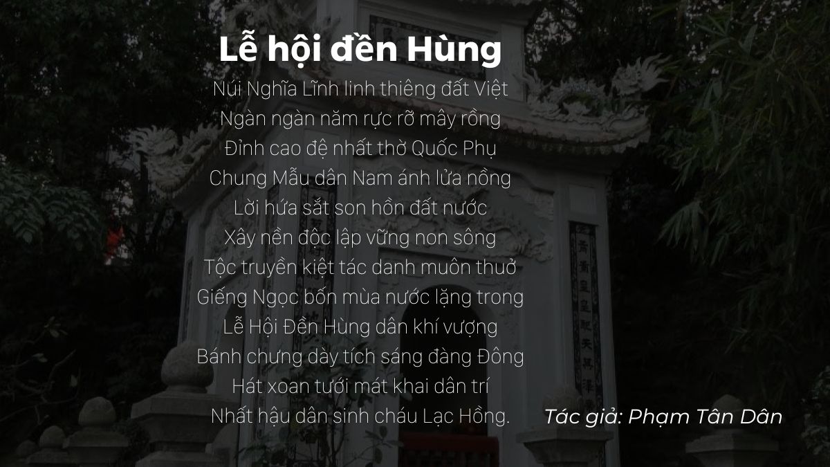 Bài thơ Lễ hội Đền Hùng