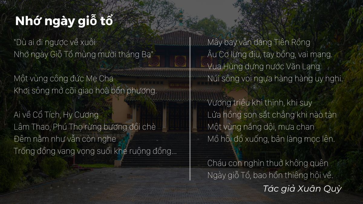 Tổng hợp 10 bài thơ Giỗ tổ Hùng Vương hay và ý nghĩa nhất 