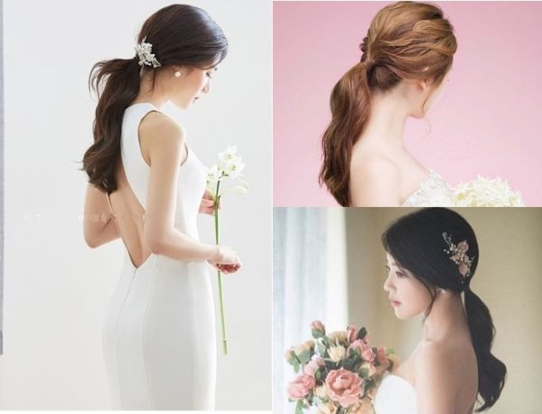 Tóc đuôi ngựa thấp thanh lịch