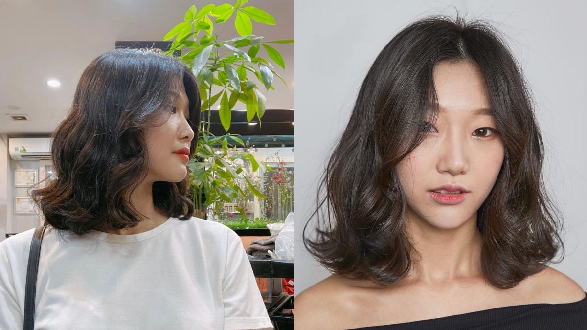 Uốn tóc gợn sóng nhẹ ngang vai
