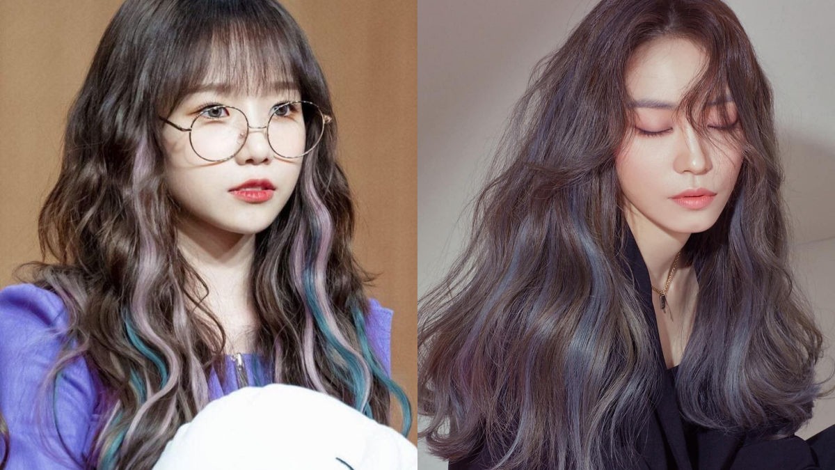 Uốn tóc gợn sóng nhẹ nhuộm highlight