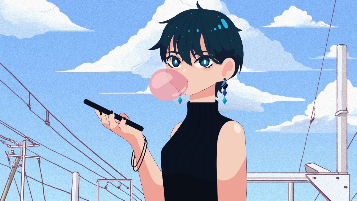 Hình vẽ tranh anime nữ ngầu mạnh bạo
