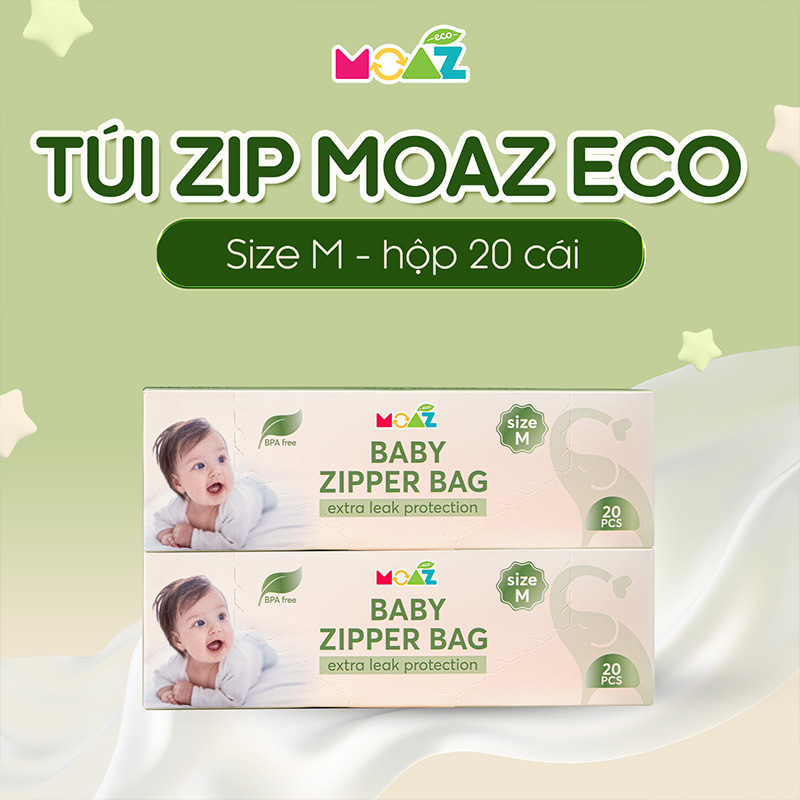 Túi zip Moaz Eco size M (hộp 20 cái)
