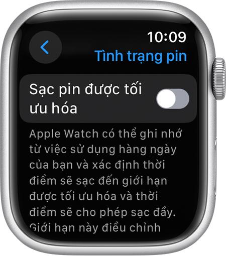 Giới thiệu về t&iacute;nh năng Sạc pin được tối ưu h&oacute;a tr&ecirc;n Apple Watch