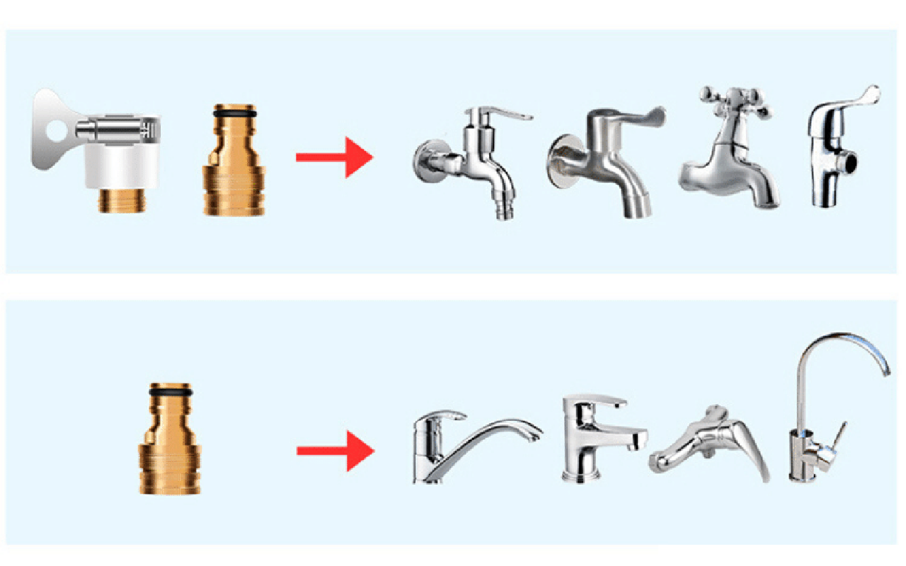 Bộ dây xịt co giãn, tăng áp vệ sinh gia đình GRX04