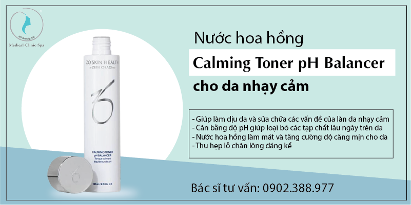 Nước hoa hồng Calming Toner pH Balancer cho da nhạy cảm