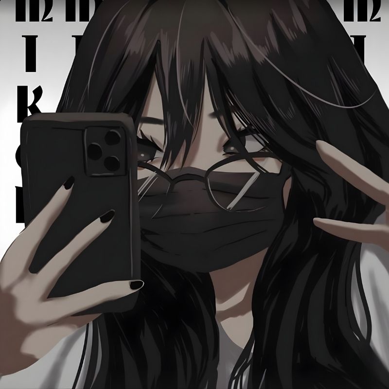 avatar ảnh girl che mặt ngầu anime xinh