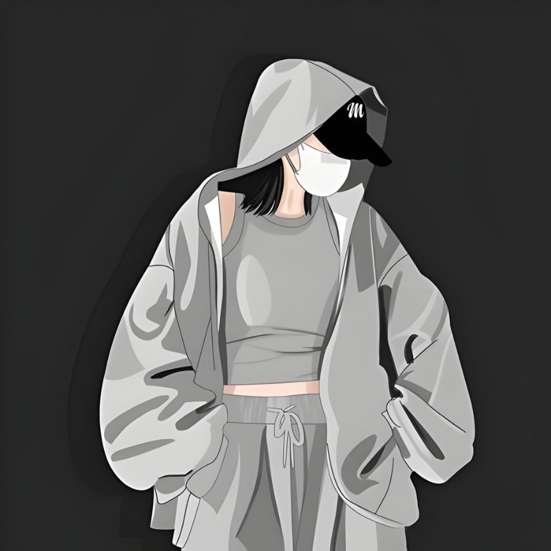 avatar ảnh girl che mặt ngầu anime độc lạ