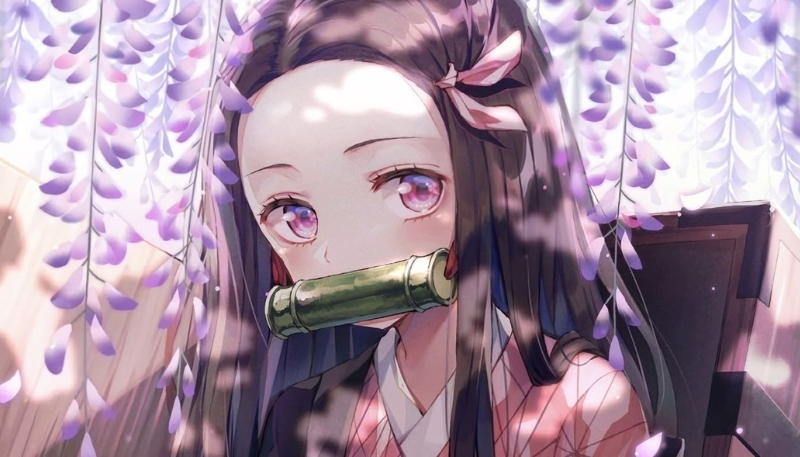 Background nezuko cực đẹp lung linh cho desktop