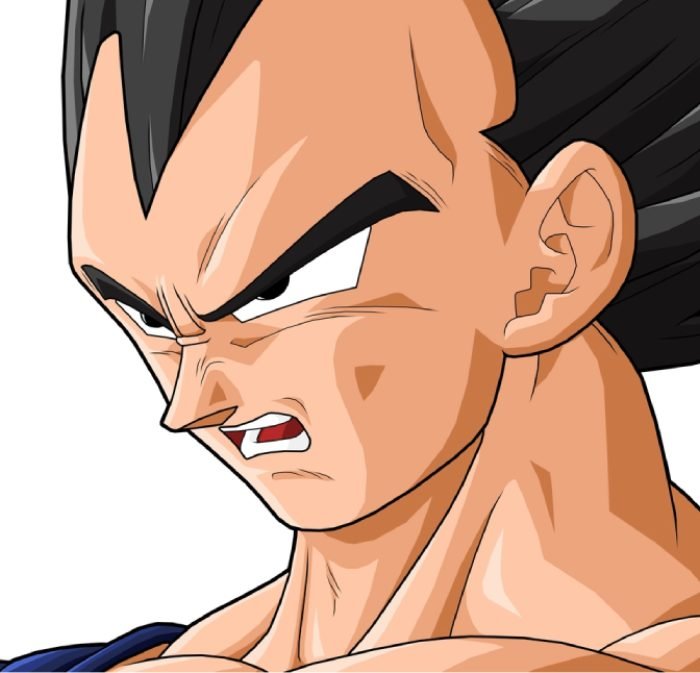 ảnh Vegeta trong khoảnh khắc tập trung chiến đấu