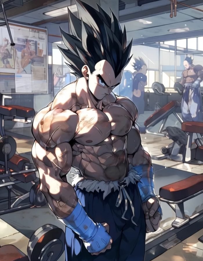 sức mạnh nội tâm được cảm nhận qua ảnh Vegeta