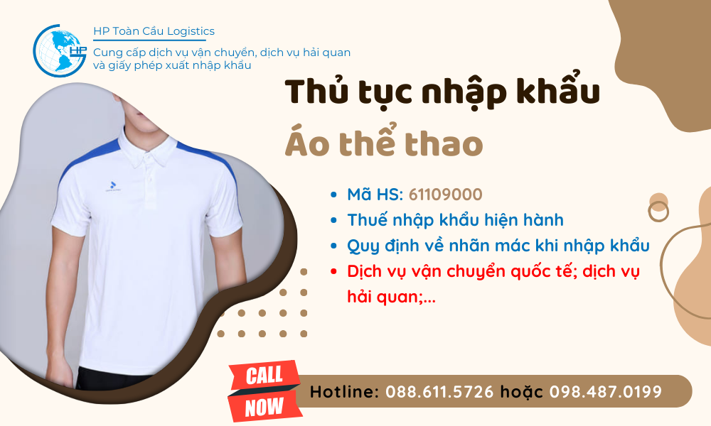 Thủ tục và thuế nhập khẩu Áo thể thao