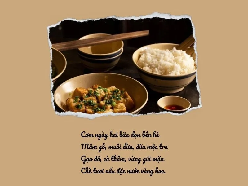 Thơ về cơm nhà, về bữa cơm gia đình ấm áp, cảm động