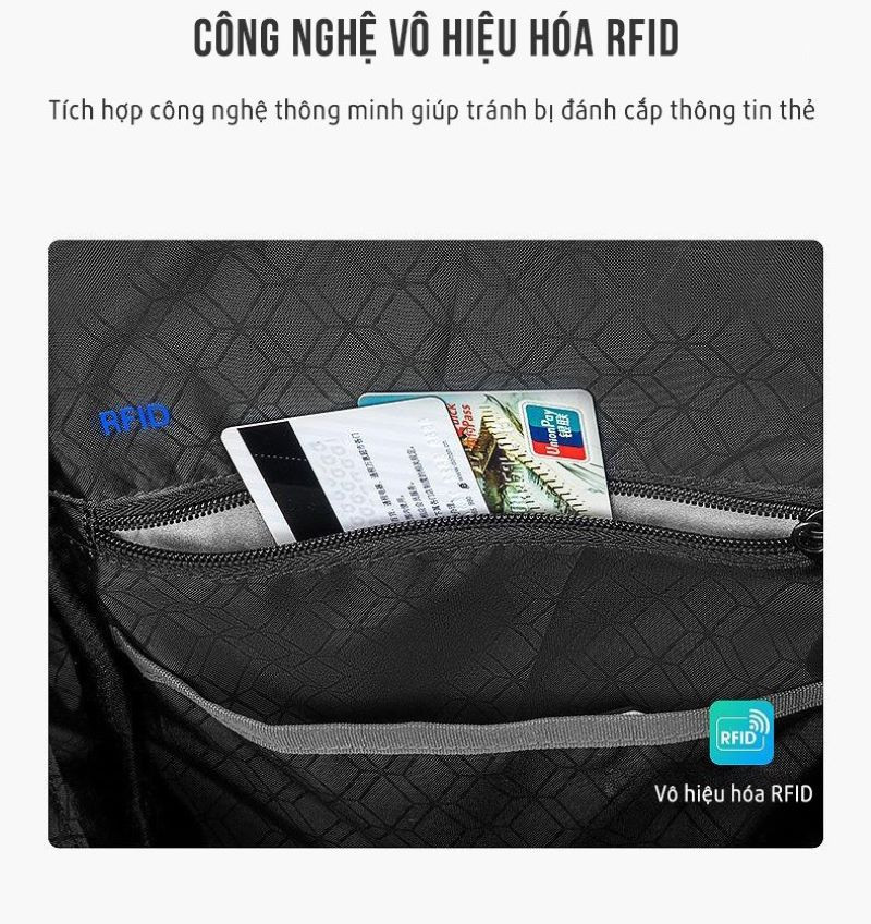 Balo chống trộm Zóng tích hợp vô hiệu hóa RFID