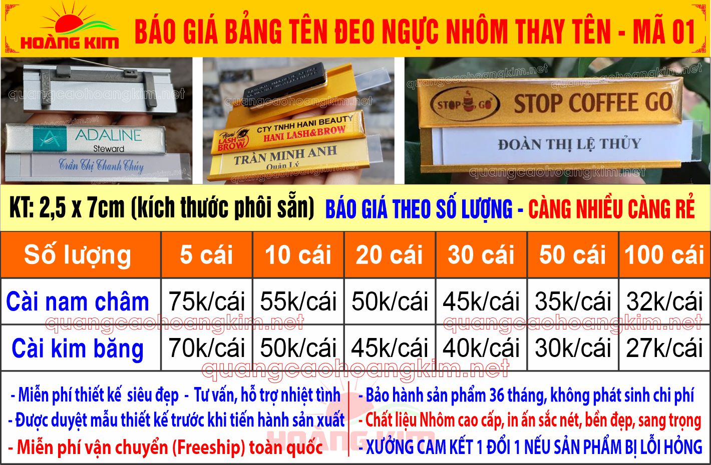 11 bao gia bang ten deo nguc nhom thay ten ma 01 - 299 MẪU THẺ TÊN NHÂN VIÊN THAY TÊN BỀN ĐẸP, GIÁ RẺ