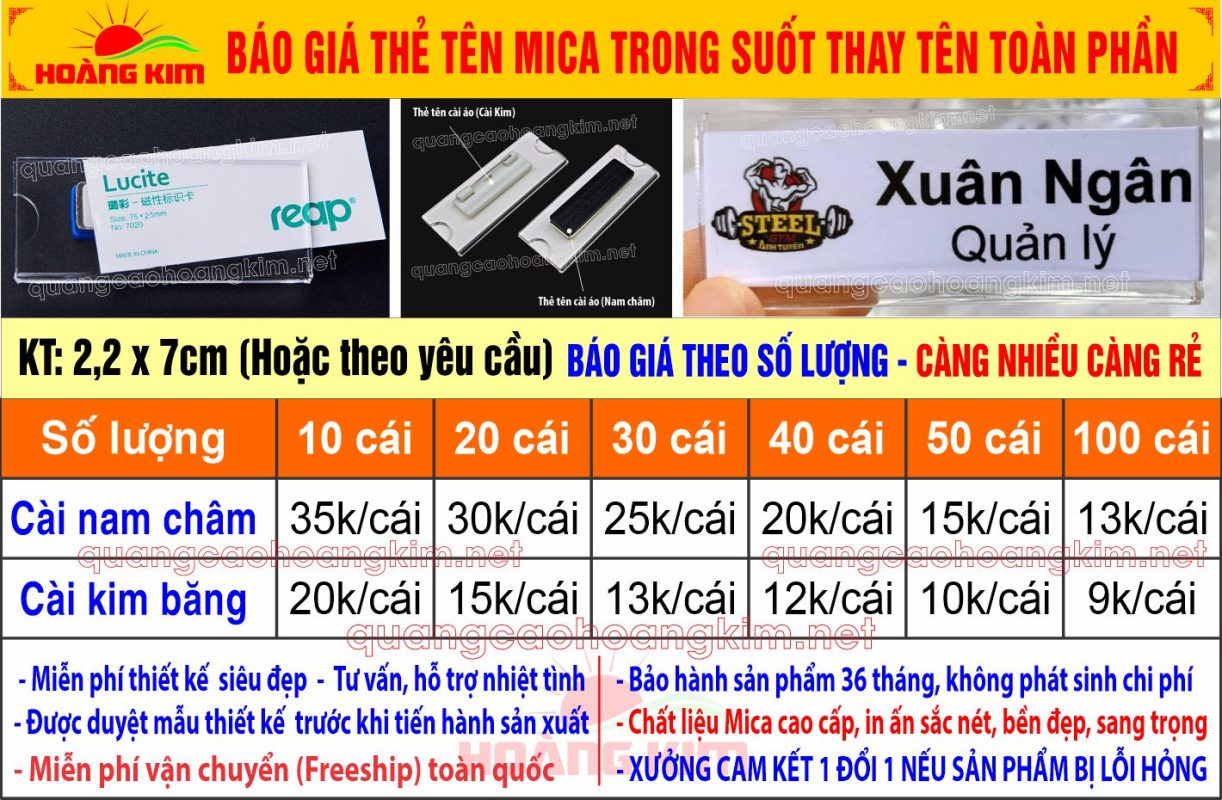 299 MẪU THẺ TÊN NHÂN VIÊN THAY TÊN BỀN ĐẸP, GIÁ RẺ