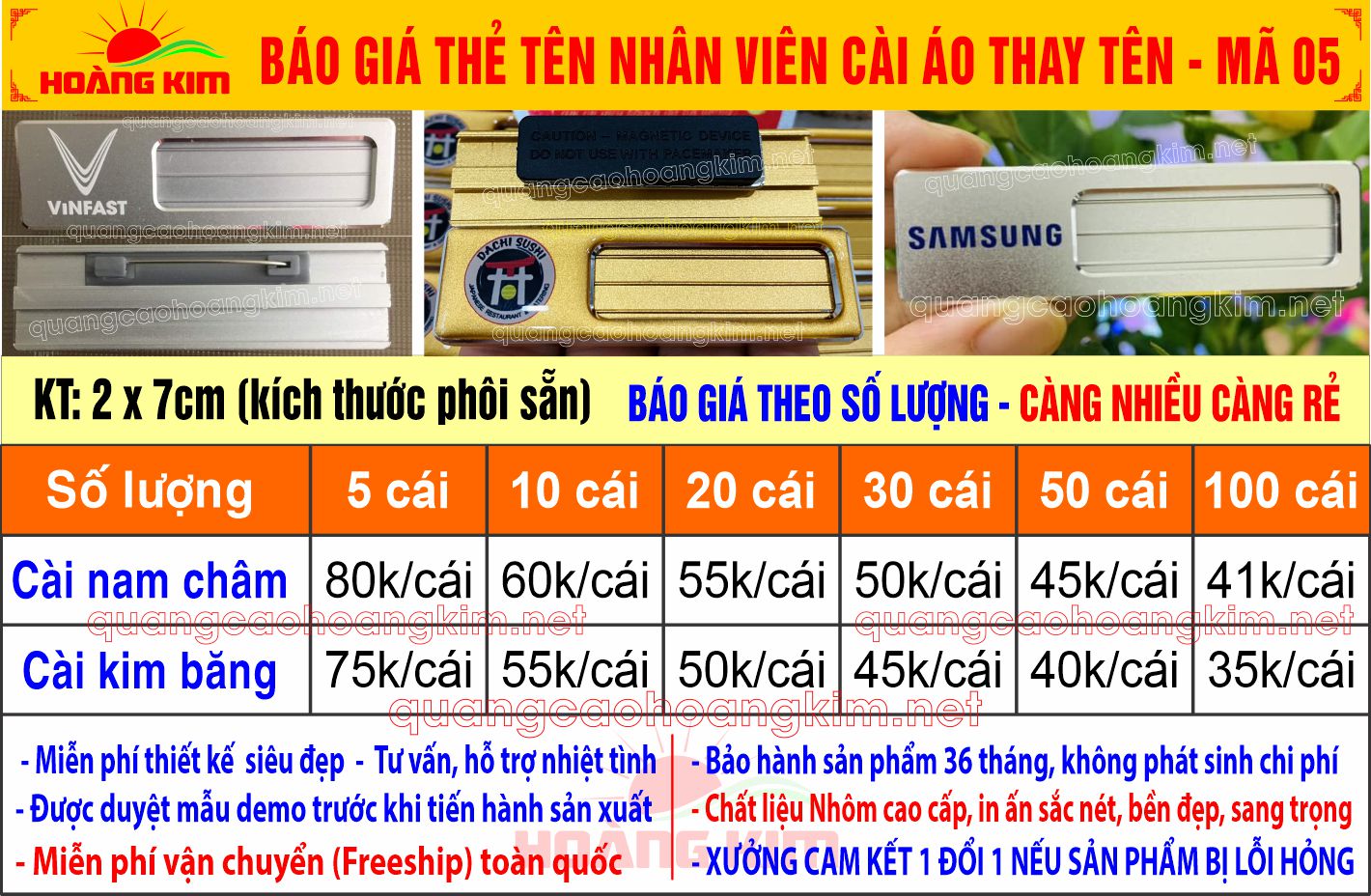 14 bao gia the ten nhan vien cai ao thay ten ma 05 - 299 MẪU THẺ TÊN NHÂN VIÊN THAY TÊN BỀN ĐẸP, GIÁ RẺ