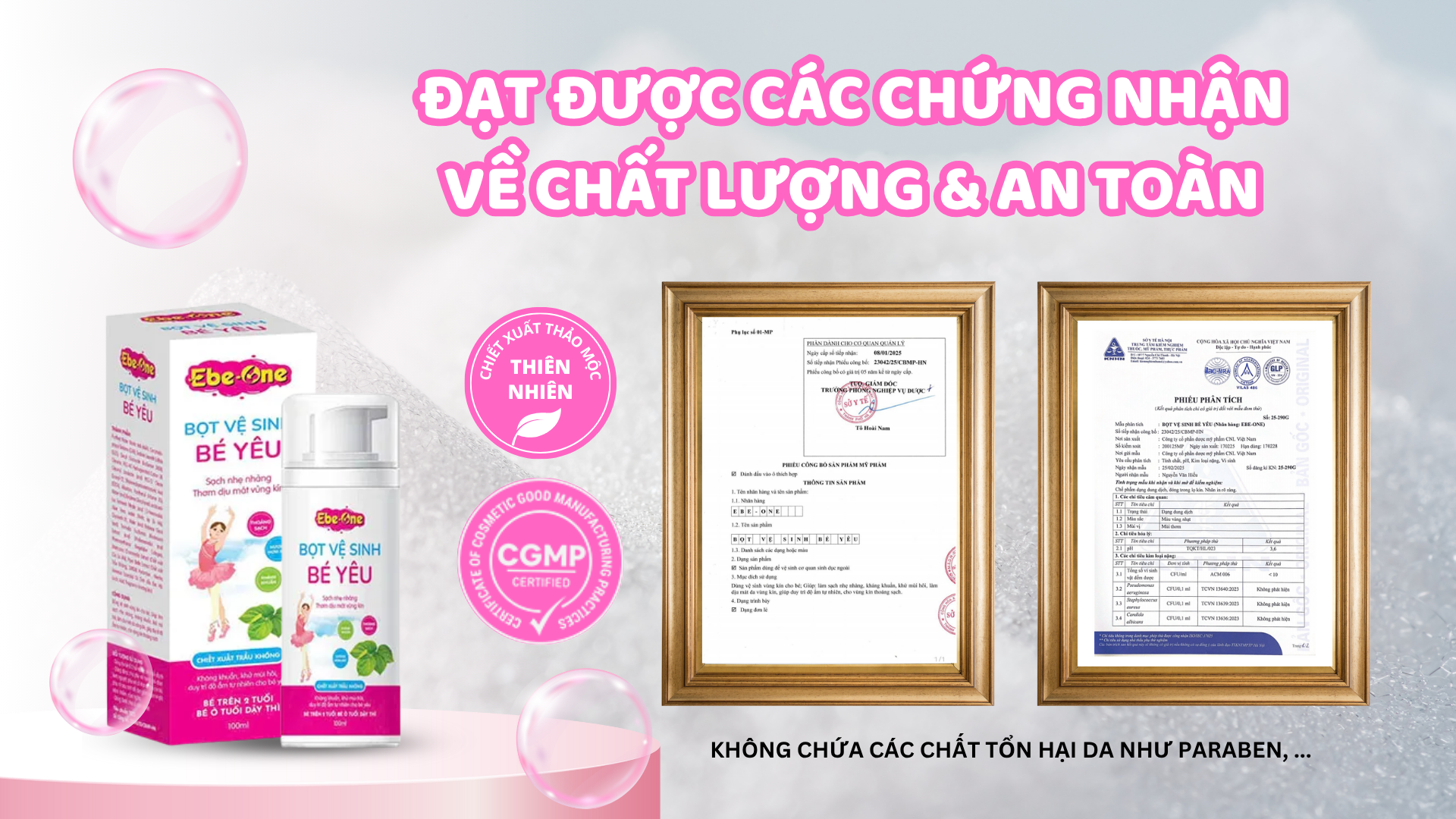 Bọt Vệ Sinh Bé Yêu Ebe-One - Dịu Nhẹ Tự Nhiên, An Toàn Tuyệt Đối