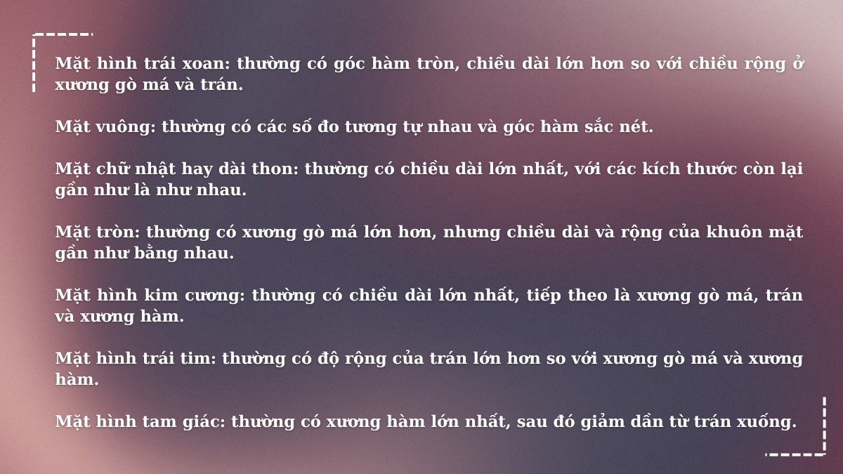 Xác định hình dạng khuôn mặt