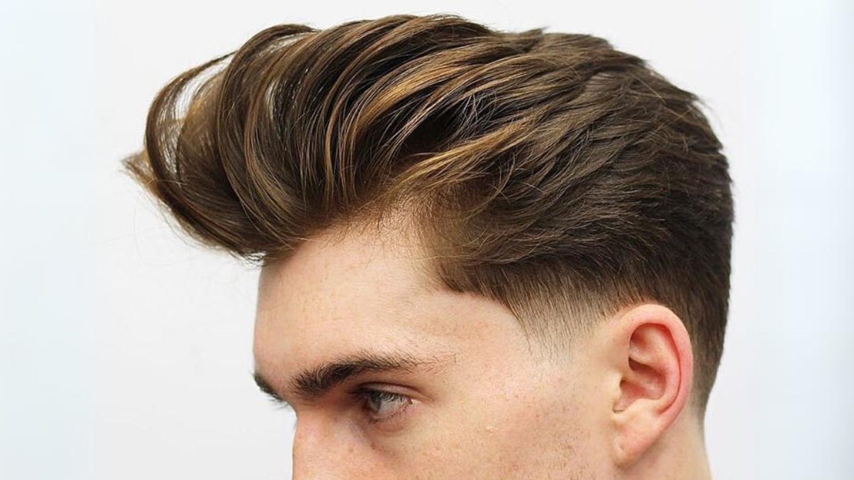 Tóc cho mặt gầy dài nam PomPadour