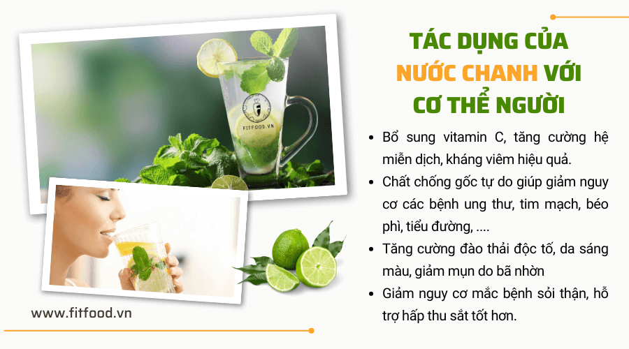 Tác dụng khi uống nước chanh giảm cân với cơ thể người