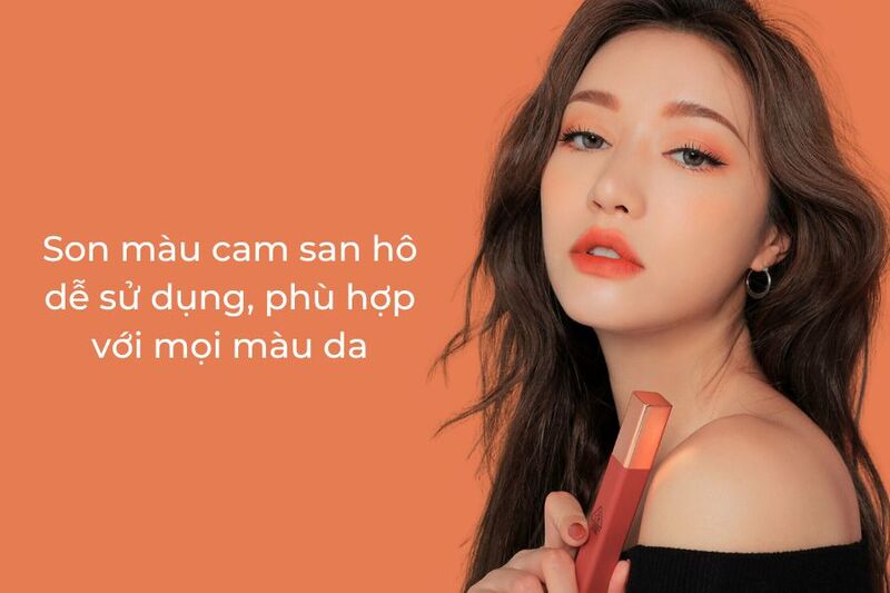 Son màu cam san hô phù hợp với da nào?