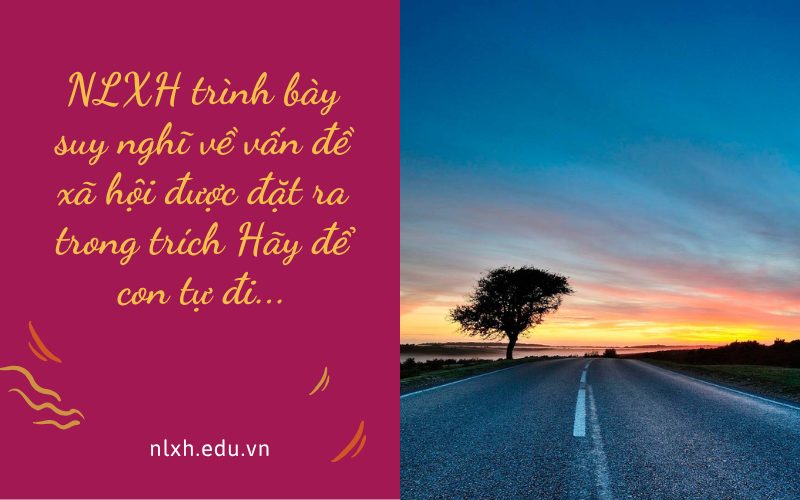 NLXH trình bày suy nghĩ về vấn đề xã hội được đặt ra trong trích Hãy để con tự đi…
