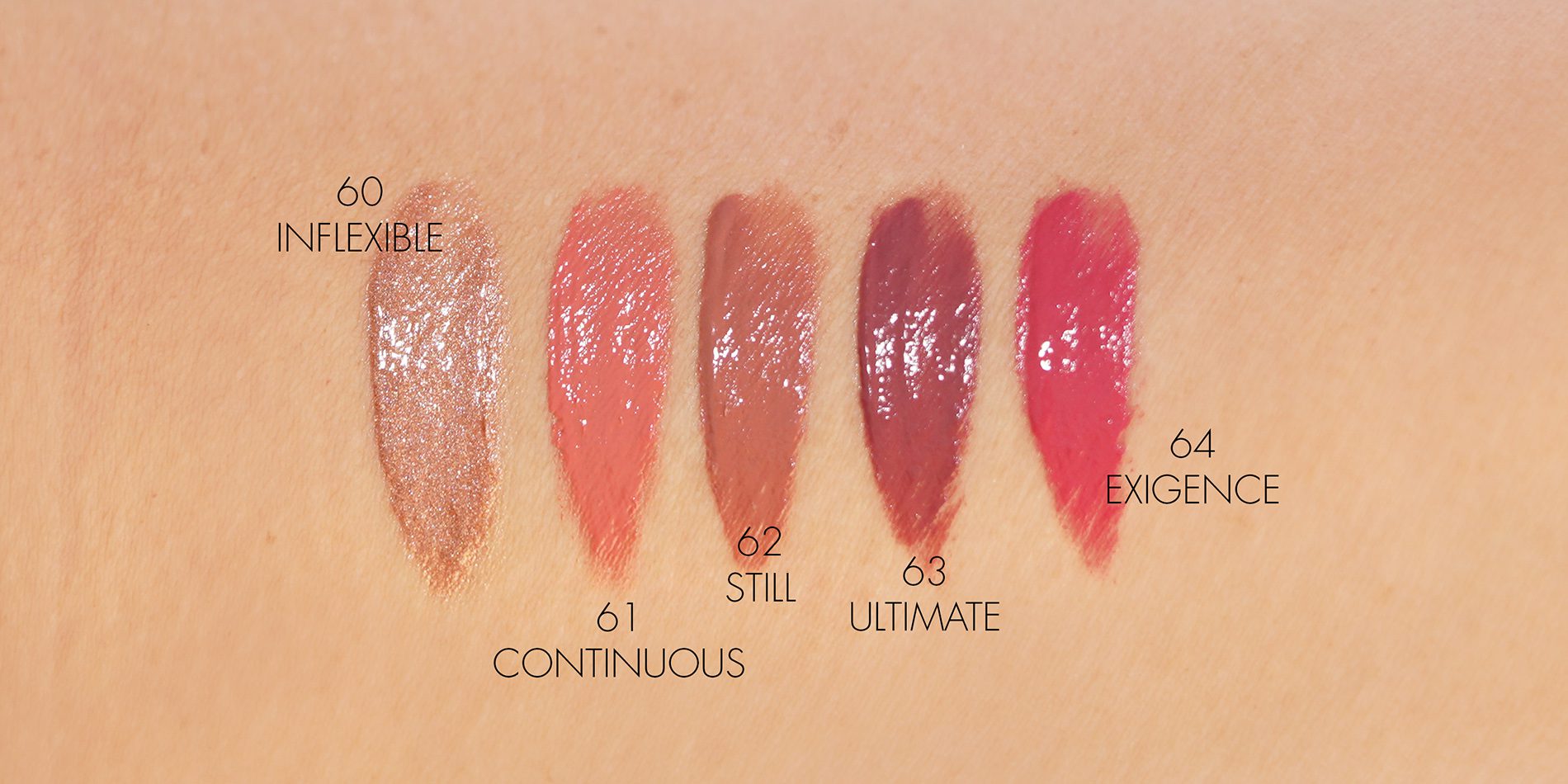 Chanel Rouge Allure Laque 70 Immobile, 71 Mythe, 72 Iconique, 73 Invincible, 74 Experimente