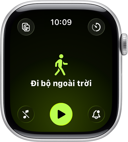 Bài tập Đi bộ ngoài trời trên đồng hồ.