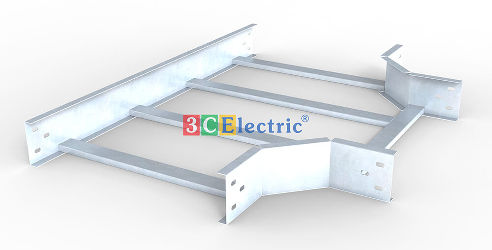 bản vẽ 3D cút nối chữ T thang cáp