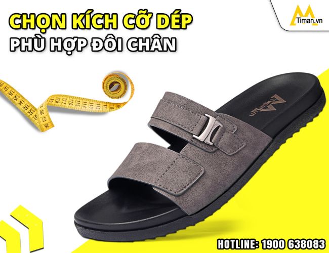 Chọn size dép da nam phù hợp đôi chân