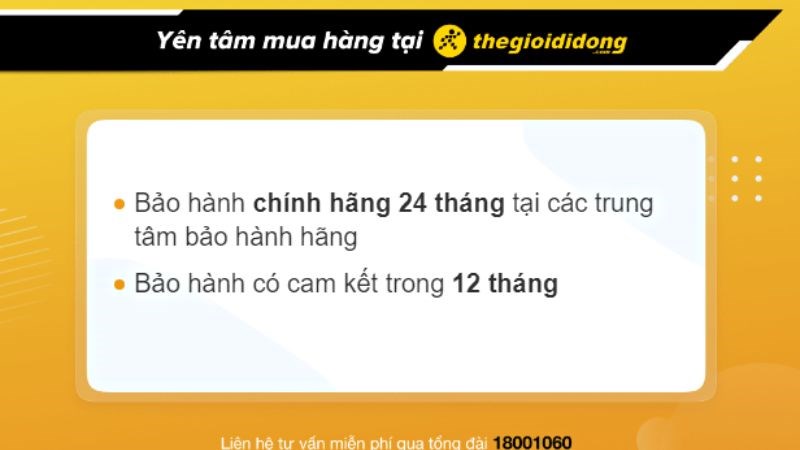 Chính sách bảo hành đồng hồ tại TGDĐ