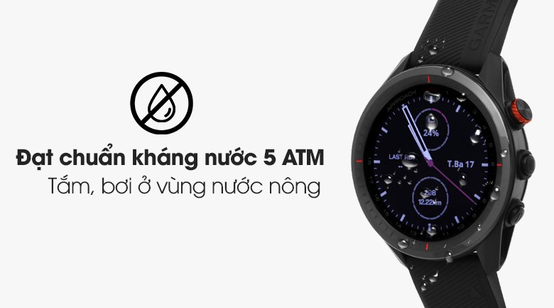 Garmin Approach S62 đạt chuẩn kháng nước 5 ATM