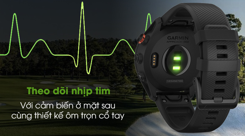 Garmin Approach S62 giúp theo dõi nhịp tim