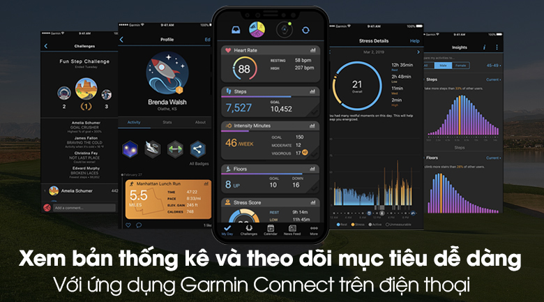 Garmin Approach S62 giúp xem bản thống kê và theo dõi mục tiêu dễ dàng