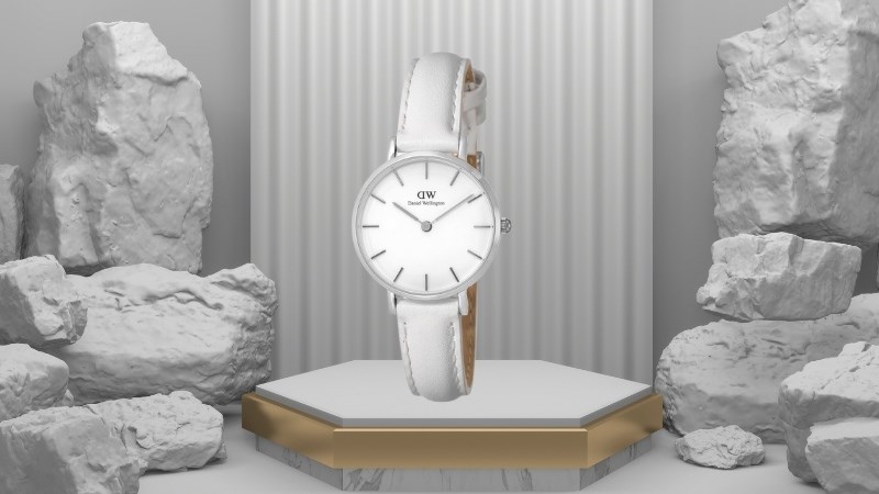 DANIEL WELLINGTON DW00100250 được thiết kế với tone màu trắng chủ đạo