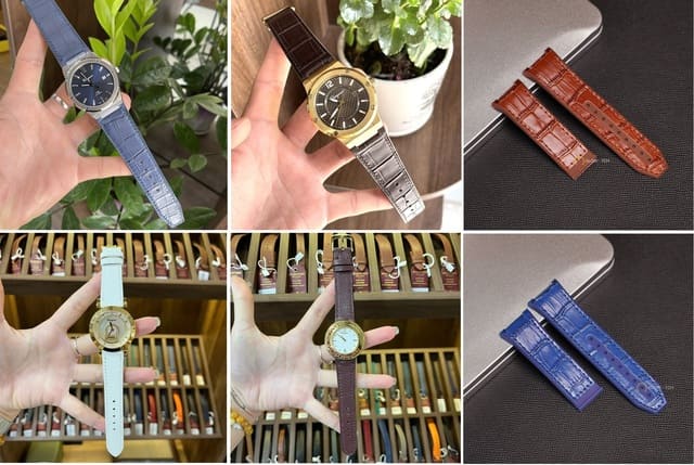Dây đồng hồ Salvatore Ferragamo chính hãng - da cá sấu, da bò, cao su