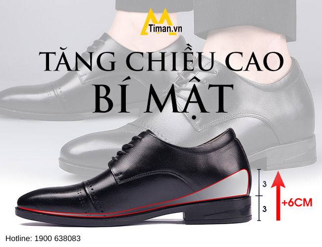 Giày công sở tăng chiều cao nam NC09